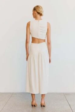 Third FormMARBLE GATHERED SIDE MIDI SKIRT - OFF WHITE -AGOLDE Shop MARBLE GATHERED SIDE MIDI SKIRT OFF WHITE 20220311215420