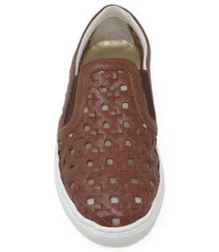 Madison Beverly HillsTan Leather Woven Sneaker -AGOLDE Shop Madison Maison Tan Leather Woven Sneaker 20230228015713 3