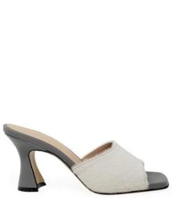 Madison Beverly HillsMADISON MAISON CALF HAIR HEEL MULE - WHITE