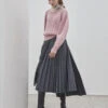 Maison De InesUnbalanced Pleats Skirt - Gray -AGOLDE Shop Maison De Ines Unbalanced Pleats Skirt Gray 20231014090030