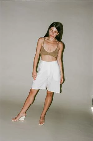 Maryam Nassir ZadehLulu Shorts - Hielo 3 Maryam Nassir ZadehLulu Shorts - Hielo