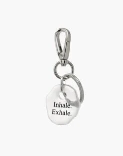 CLEDInhale. Exhale Messenger Keyring - Clear Air