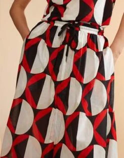 CYNTHIA ROWLEYMosaic Skirt - Geo Black/Red -AGOLDE Shop Mosaic Skirt 20230729225326 2