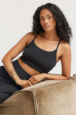 Richer PoorerNIGHT KNIT BRA TOP - BLACK