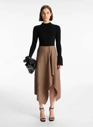 A.L.C.Navy Midi Skirt - Sable 4 A.L.C.Navy Midi Skirt - Sable - Image 2