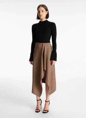 A.L.C.Navy Midi Skirt - Sable 5 A.L.C.Navy Midi Skirt - Sable - Image 3