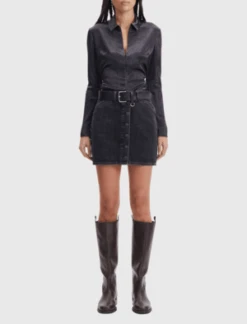 SAMSØE SAMSØE Samsøe & SamsøeSamsoe Norma Denim Mini Skirt - Black