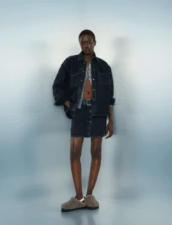 SAMSØE SAMSØE Samsøe & SamsøeSamsoe Norma Denim Mini Skirt - Black -AGOLDE Shop Norma Denim Mini Skirt 20221110064933 3