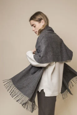 OPUSIONOversized Wool Scarf/Wrap -AGOLDE Shop OPUSION Oversized 100 Wool Scarf Wrap Black Camel Gray 20211207222132 4