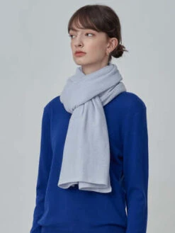 PureCashmere NYCOversized Scarf - Baby Blue