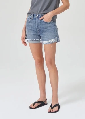 AGOLDEParker Long Denim Short With Cuff - Heatwave 4 AGOLDEParker Long Denim Short With Cuff - Heatwave - Image 2