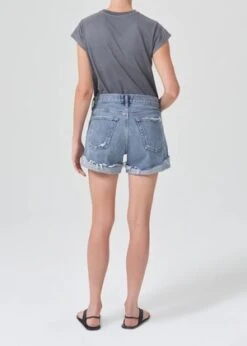 AGOLDEParker Long Denim Short With Cuff - Heatwave 11 AGOLDEParker Long Denim Short With Cuff - Heatwave -AGOLDE Shop Parker Long Denim Short with Cuff in Heatwave 20230329014659