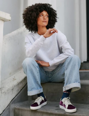 PENELOPE CHILVERSPardise Velvet Trainers Sneakers - Bouganvillea Silver 4 PENELOPE CHILVERSPardise Velvet Trainers Sneakers - Bouganvillea Silver - Image 2