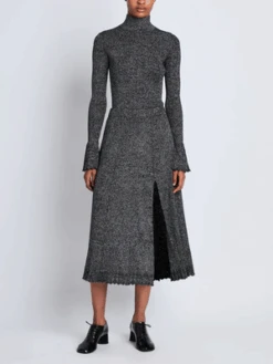 Proenza SchoulerLidia Marled Lurex Skirt - Black/Silver -AGOLDE Shop Proenza Schouler Lidia Marled Lurex Skirt Black Silver 20231027054215 1
