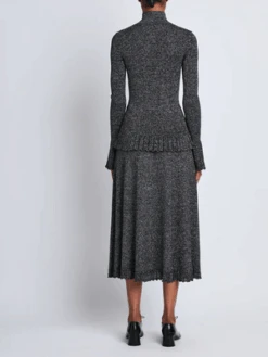 Proenza SchoulerLidia Marled Lurex Skirt - Black/Silver -AGOLDE Shop Proenza Schouler Lidia Marled Lurex Skirt Black Silver 20231027054218