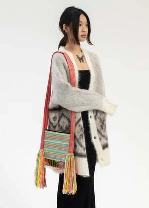 ATMUnisex ATM RAINBOW Handmade Crochet BAG - Multi 5 ATMUnisex ATM RAINBOW Handmade Crochet BAG - Multi - Image 3