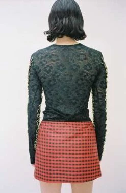 Coming Of AgeCheck Mini Skirt - Red -AGOLDE Shop Red Check Mini Skirt 20230507045456 1