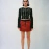 Coming Of AgeCheck Mini Skirt - Red -AGOLDE Shop Red Check Mini Skirt 20230507045456