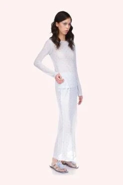 Anna SuiRhinestone Mesh Skirt - Powder Blue -AGOLDE Shop Rhinestone Mesh Skirt br Powder Blue 20231016171257 2