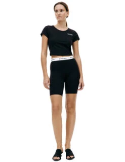 Sporty & Rich80s Runner Biker Shorts - Black
