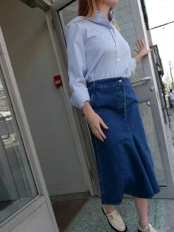 Studio NicholsonPRETO SKIRT - INDIGO WASH