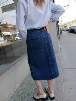 Studio NicholsonPRETO SKIRT - INDIGO WASH -AGOLDE Shop STUDIO NICHOLSON PRETO SKIRT IN INDIGO WASH 20230810054830 3