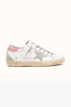 Golden GooseSUPER-STAR LEATHER UPPER AND HEEL SUEDE STAR AND SPUR CREAM SOLE - Multi