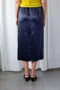 TibiSatin Slip Skirt - Dark Navy -AGOLDE Shop Satin Slip Skirt 20230515234152 1