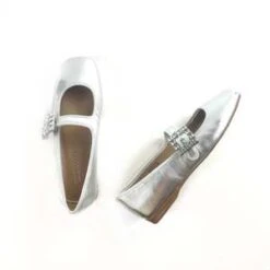 The Mix Shoes & AccessoriesSilent D Bow Flat - Silver -AGOLDE Shop Silent D Bow Flat Silver 20230801220638