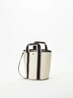 Rue De VerneuilSmall Cruise Bucket Bag - White/Navy/Beige/Navy -AGOLDE Shop Small Cruise Bucket 20230419010454 1