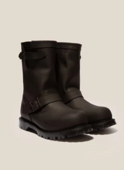 YMCSolovair X YMC Womens Leather Biker Boots - Black -AGOLDE Shop Solovair x YMC Women s Leather Biker Boots Black 20230920214657 1