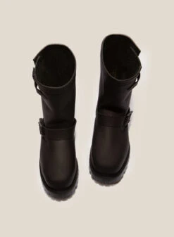 YMCSolovair X YMC Womens Leather Biker Boots - Black -AGOLDE Shop Solovair x YMC Women s Leather Biker Boots Black 20230920214658