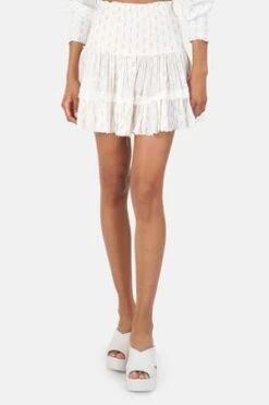 Sunday Saint-TropezSunday Saint Tropez Pomponette Skirt - White