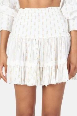 Sunday Saint-TropezSunday Saint Tropez Pomponette Skirt - White -AGOLDE Shop Sunday Saint Tropez White Pomponette Skirt 20220811151614