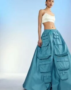 CYNTHIA ROWLEYTaffeta Cargo Skirt - Blue 12 CYNTHIA ROWLEYTaffeta Cargo Skirt - Blue -AGOLDE Shop Taffeta Cargo Skirt 20230729225545