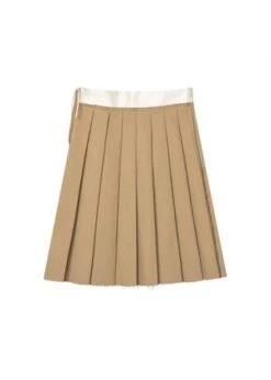 FAFAMOONPleated Raw Hem Skirt - Tan 13 FAFAMOONPleated Raw Hem Skirt - Tan -AGOLDE Shop Tan Pleated Raw Hem Skirt 20230929083921 3