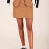 Eliza FaulknerTate Mini Skirt - Toffee Brown Twill -AGOLDE Shop Tate Mini Skirt Toffee Brown Twill 20230223200543