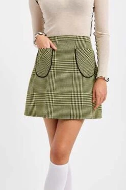 Eliza FaulknerTate Mini Skirt - Yellow Plaid
