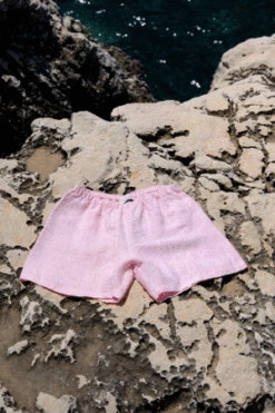 DATURATerra Linen Calobra Shorts - Terra Pink