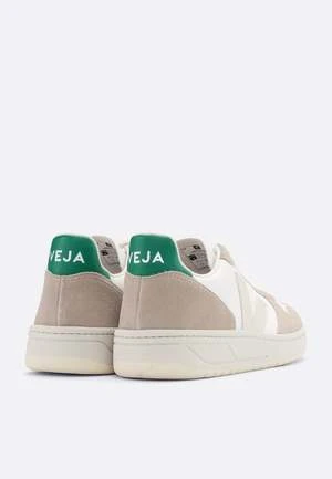 VEJAV10 Chromefree Leather Sneakers - Sahara/Emeraude/White 5 VEJAV10 Chromefree Leather Sneakers - Sahara/Emeraude/White - Image 3