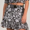 ElanVenice Ruffle Skirt - Black Venice Print -AGOLDE Shop Venice Ruffle Skirt 20230515152701